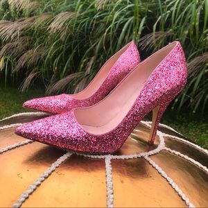 Kate Spade Pink Glitter Heels